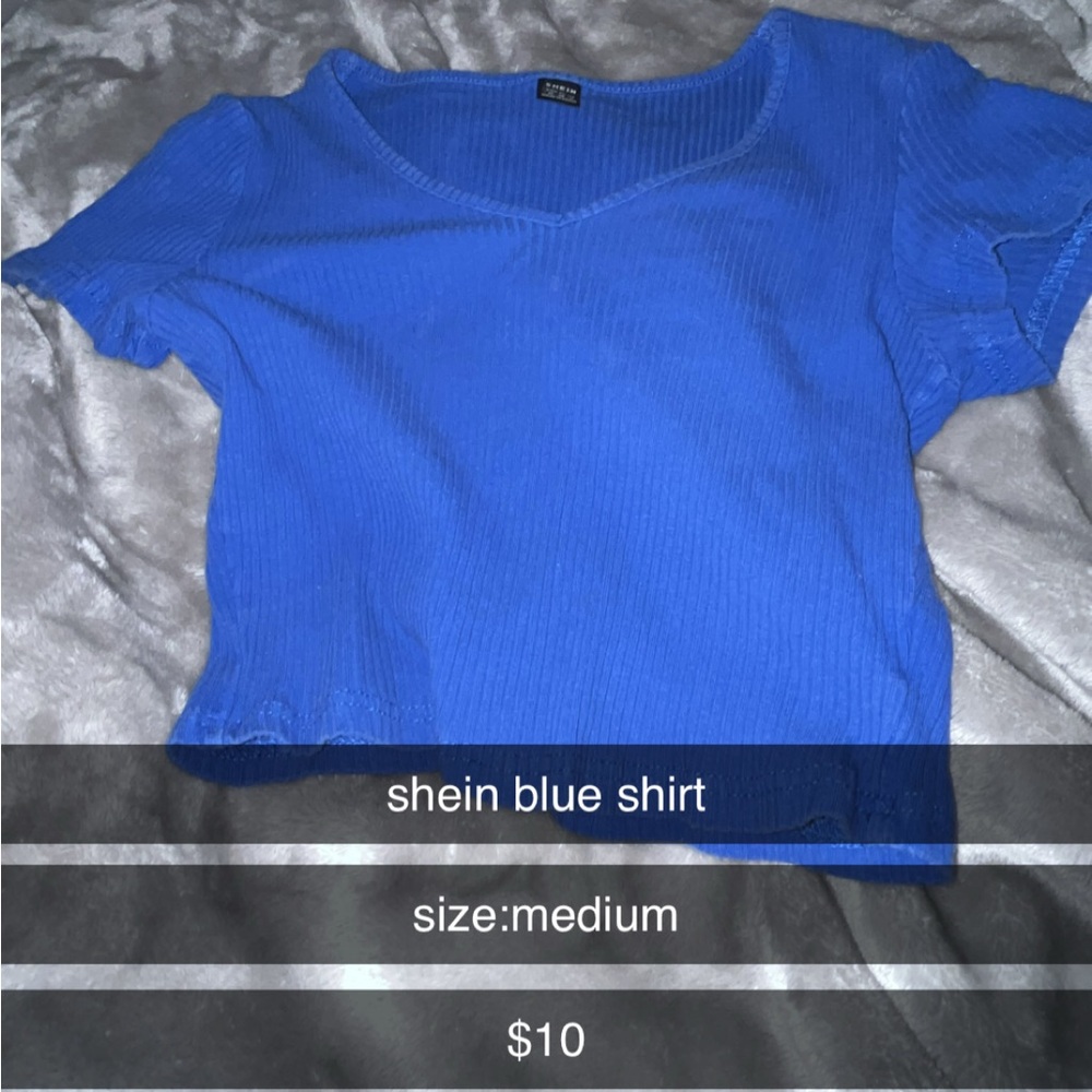 SHEIN Vibrant Blue Kids Tee